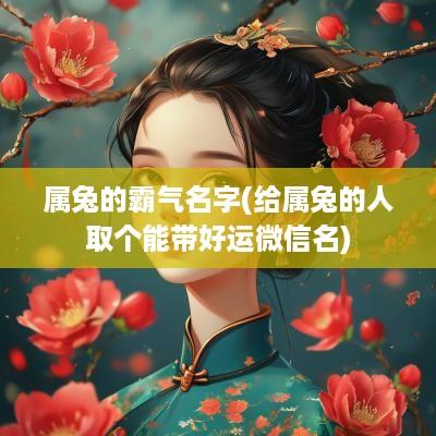 属兔的霸气名字(给属兔的人取个能带好运微信名)