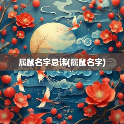 属鼠名字忌讳(属鼠名字)