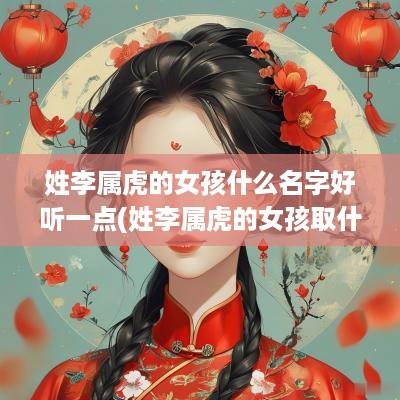 姓李属虎的女孩什么名字好听一点(姓李属虎的女孩取什么名字好)