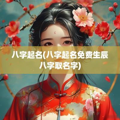 八字起名(八字起名免费生辰八字取名字)