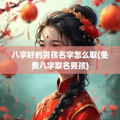 八字好的男孩名字怎么取(免费八字取名男孩)