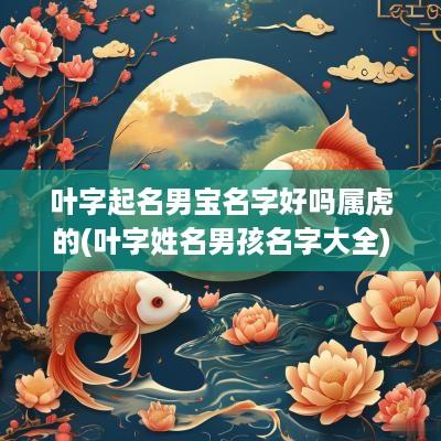 叶字起名男宝名字好吗属虎的(叶字姓名男孩名字大全)