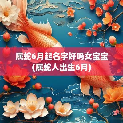 属蛇6月起名字好吗女宝宝(属蛇人出生6月)