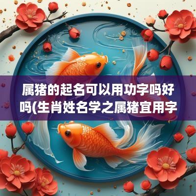 属猪的起名可以用功字吗好吗(生肖姓名学之属猪宜用字)