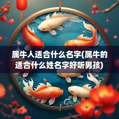 属牛人适合什么名字(属牛的适合什么姓名字好听男孩)