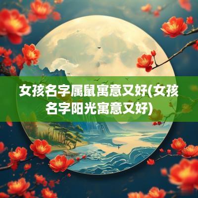 女孩名字属鼠寓意又好(女孩名字阳光寓意又好)