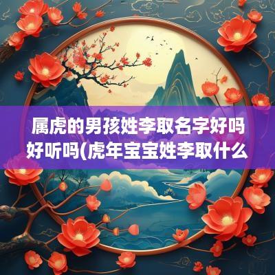 属虎的男孩姓李取名字好吗好听吗(蛇年宝宝姓李取什么名字好)