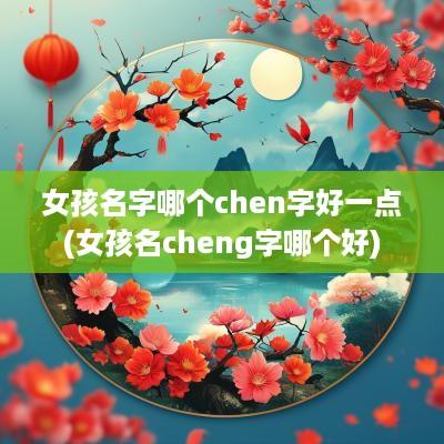 女孩名字哪个chen字好一点(女孩名cheng字哪个好)