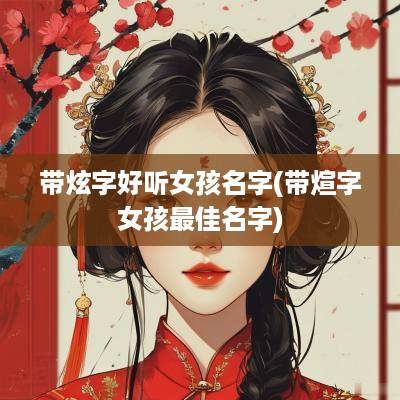 带炫字好听女孩名字(带煊字女孩最佳名字)