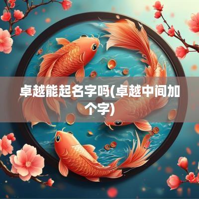 卓越能起名字吗(卓越中间加个字)