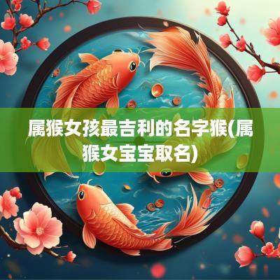 属猴女孩最吉利的名字猴(属猴女宝宝取名)