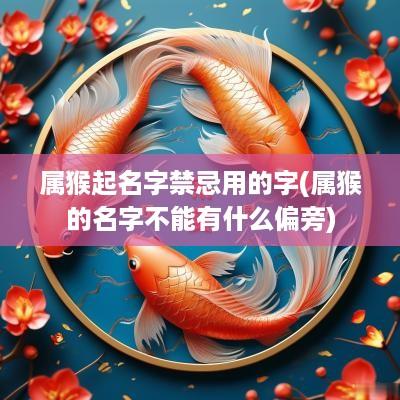 属猴起名字禁忌用的字(属猴的名字不能有什么偏旁)