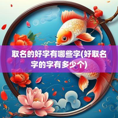 取名的好字有哪些字(好取名字的字有多少个)