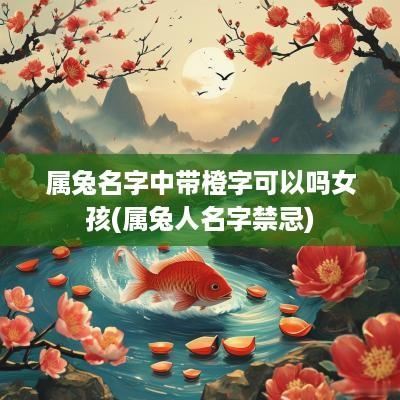 属兔名字中带橙字可以吗女孩(属兔人名字禁忌)