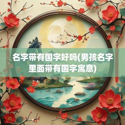 名字带有国字好吗(男孩名字里面带有国字寓意)