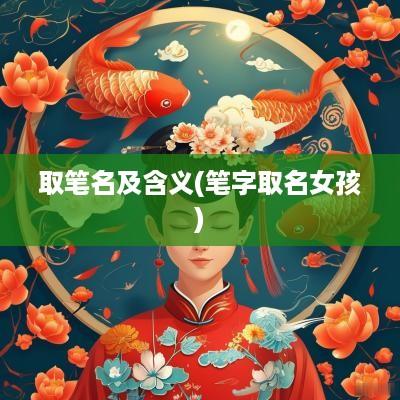 取笔名及含义(笔字取名女孩)