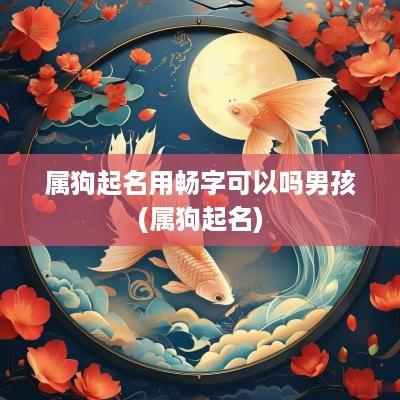 属狗起名用畅字可以吗男孩(属狗起名)