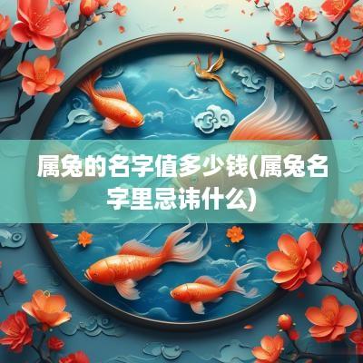 属兔的名字值多少钱(属兔名字里忌讳什么)