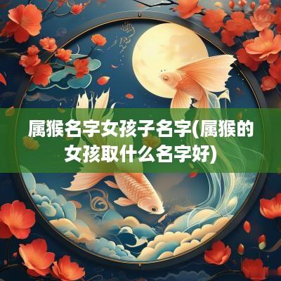 属猴名字女孩子名字(属猴的女孩取什么名字好)