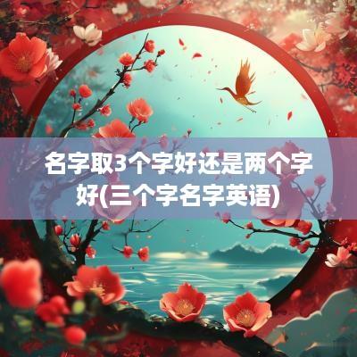 名字取3个字好还是两个字好(三个字名字英语)