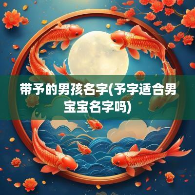 带予的男孩名字(予字适合男宝宝名字吗)