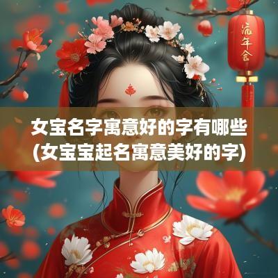 女宝名字寓意好的字有哪些(女宝宝起名寓意美好的字)