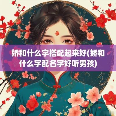 娇和什么字搭配起来好(娇和什么字配名字好听男孩)