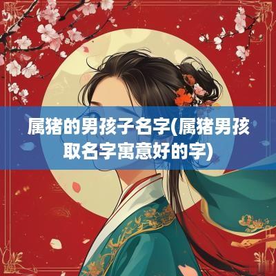 属猪的男孩子名字(属猪男孩取名字寓意好的字)