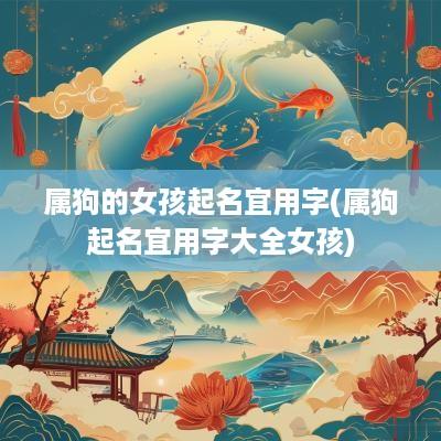 属狗的女孩起名宜用字(属狗起名宜用字大全女孩)