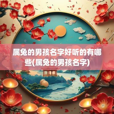 属兔的男孩名字好听的有哪些(属兔的男孩名字)