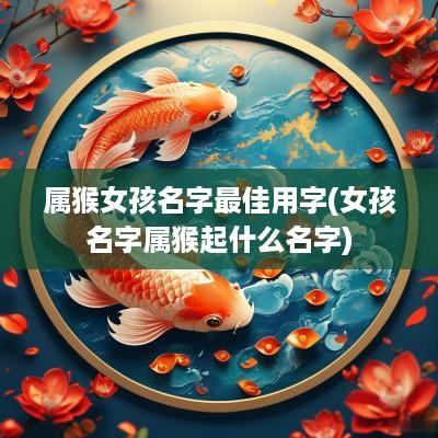 属猴女孩名字最佳用字(女孩名字属猴起什么名字)