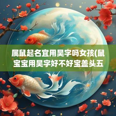 属鼠起名宜用昊字吗女孩(鼠宝宝用昊字好不好宝盖头五行属木的字)