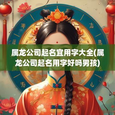 属龙公司起名宜用字大全(属龙公司起名用字好吗男孩)