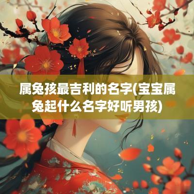 属兔孩最吉利的名字(宝宝属兔起什么名字好听男孩)