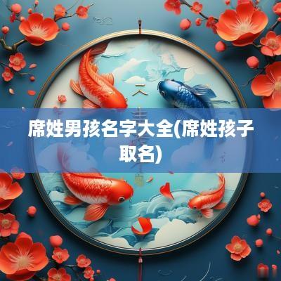 席姓男孩名字大全(席姓孩子取名)