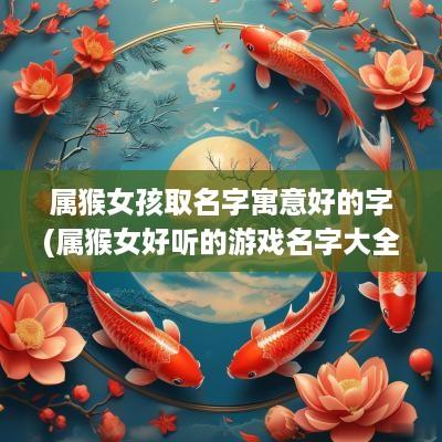 属猴女孩取名字寓意好的字(属猴女好听的游戏名字大全四个字)