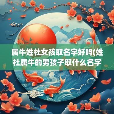 属牛姓杜女孩取名字好吗(姓杜属牛的男孩子取什么名字)