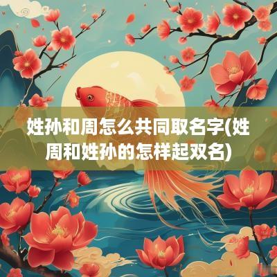 姓孙和周怎么共同取名字(姓周和姓孙的怎样起双名)