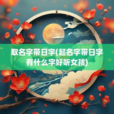 取名字带日字(起名字带日字有什么字好听女孩)