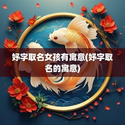 妤字取名女孩有寓意(妤字取名的寓意)