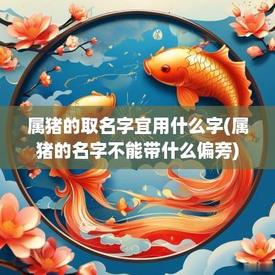 属猪的取名字宜用什么字(属猪的名字不能带什么偏旁)