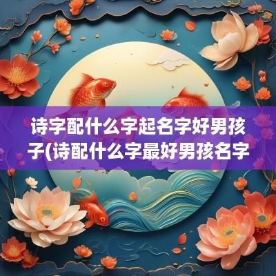 诗字配什么字起名字好男孩子(诗配什么字最好男孩名字)