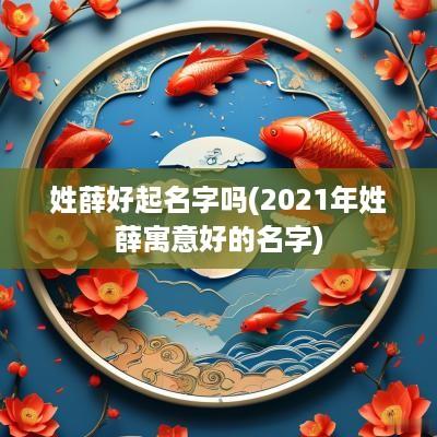 姓薛好起名字吗(2025年姓薛寓意好的名字)