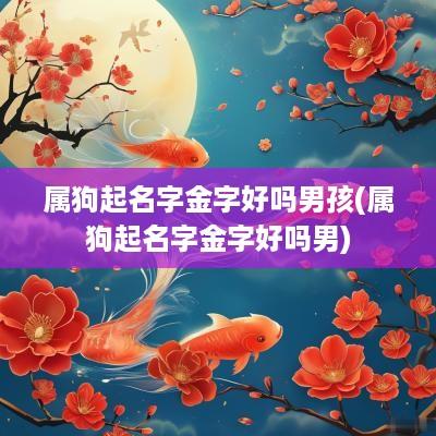 属狗起名字金字好吗男孩(属狗起名字金字好吗男)