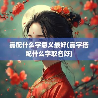 嘉配什么字意义最好(嘉字搭配什么字取名好)