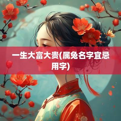 一生大富大贵(属兔名字宜忌用字)
