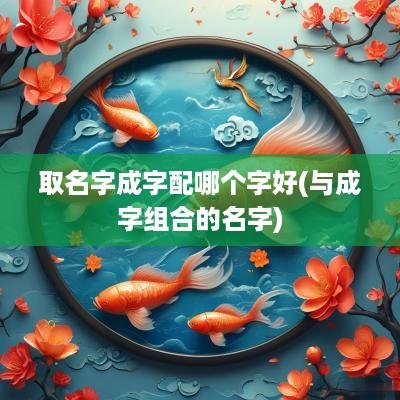 取名字成字配哪个字好(与成字组合的名字)