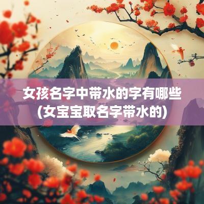 女孩名字中带水的字有哪些(女宝宝取名字带水的)