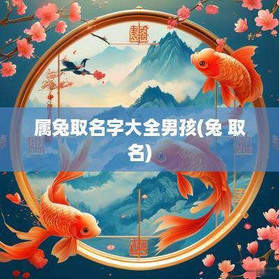 属兔取名字大全男孩(兔 取名)