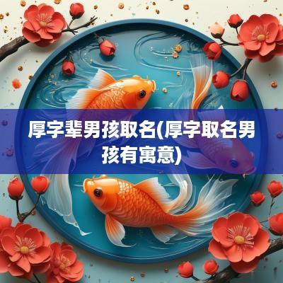 厚字辈男孩取名(厚字取名男孩有寓意)
